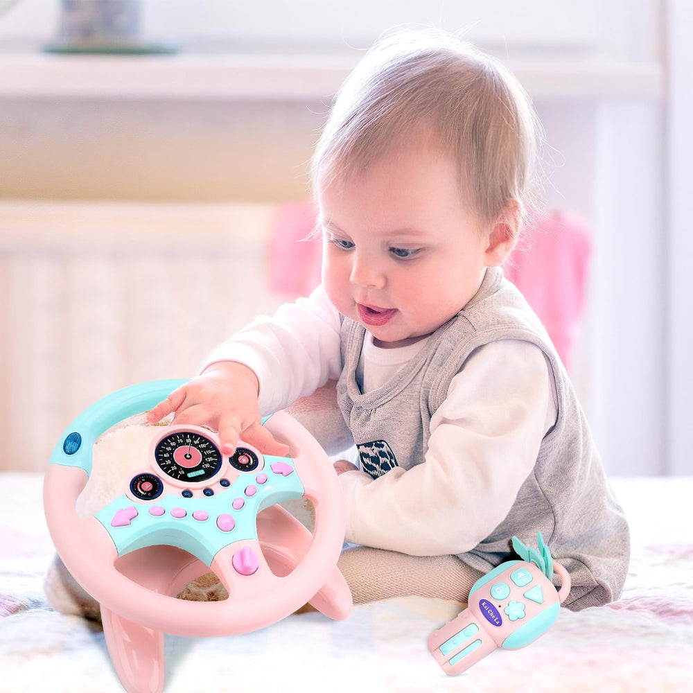 deAO steering wheel with horn and sirens for engaging sounds