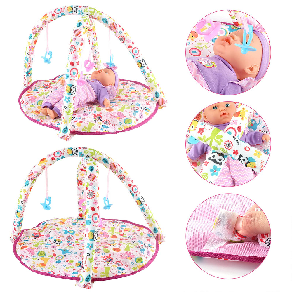 deAO Kids travel cot: lightweight setup for nap time pretend play.