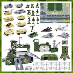 deAO Military Base Set flags add color and signaling for missions.