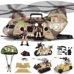 DeAO military helicopter toys set sparks imaginative flight adventures