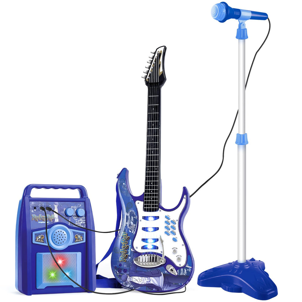 deAO Musical Guitar Play Set front view showing kid-friendly design for creative play