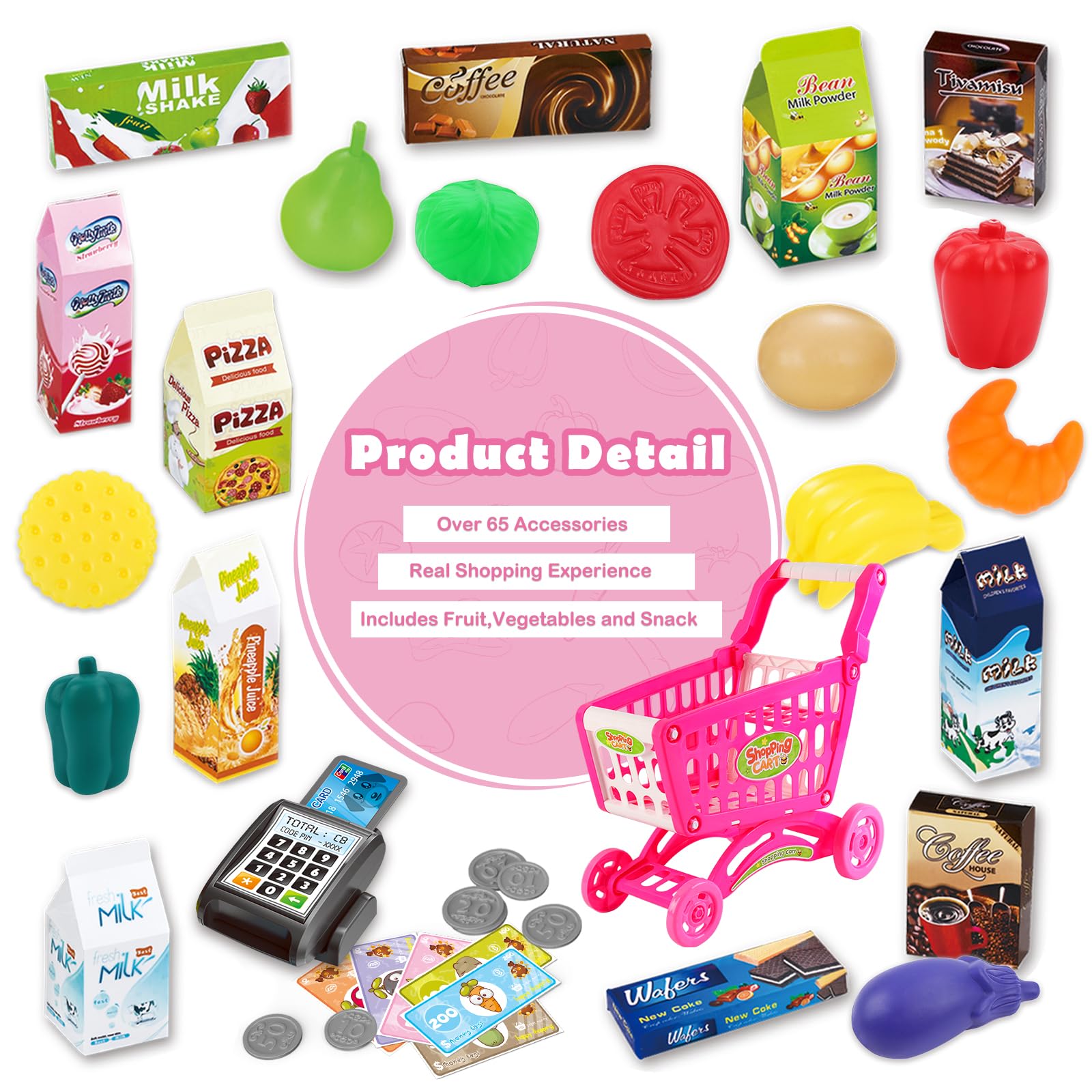 deAO pink blunt-edge design supports safe imaginative play
