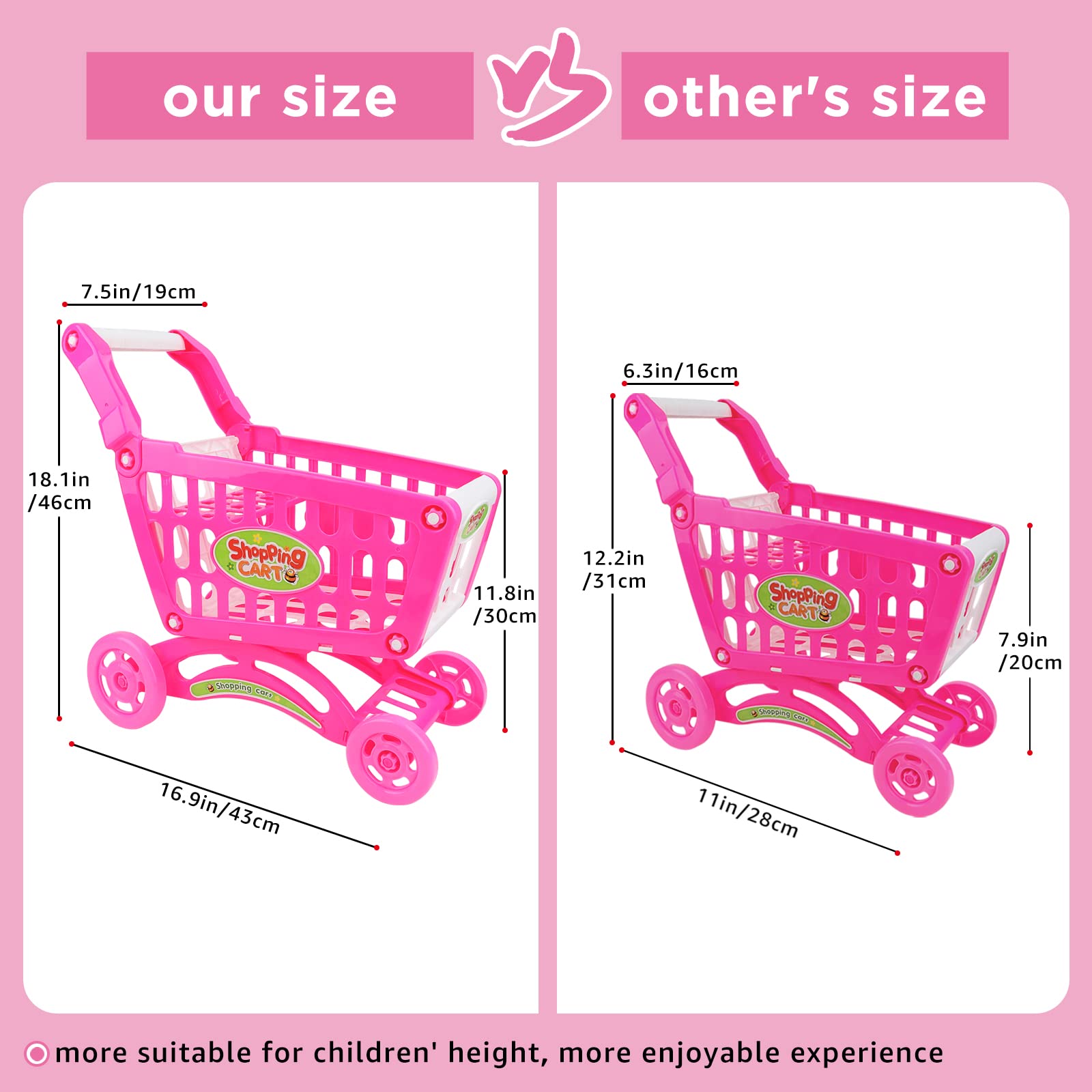 deAO pink store playset boosts cooperative pretend shopping
