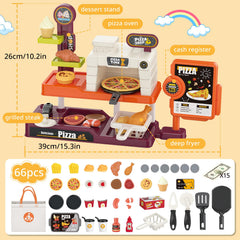 deAO pizza play set fries piece highlights quick-service dining pretend play scenarios