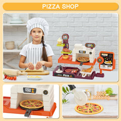 deAO pizza play set pizza slicer realistic cutting sound enhances immersive roleplay