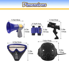 deAO Police Officer Costume megaphone: authentic tool for role-play commands.