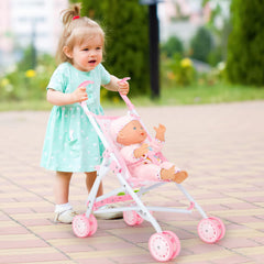 deAO baby doll set made of safe durable plastics with no sharp edges.