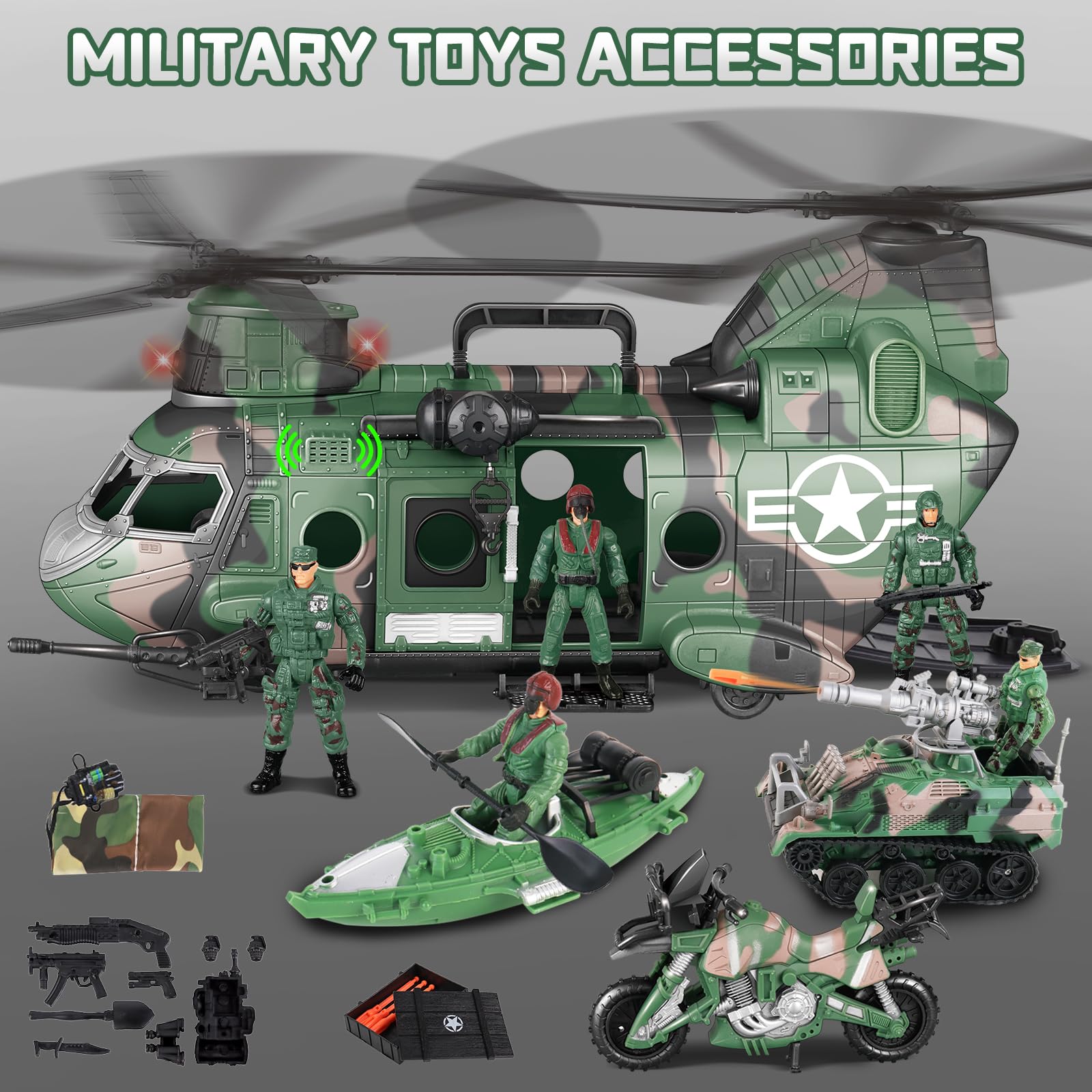 deAO soldier action figures set for imaginative army play