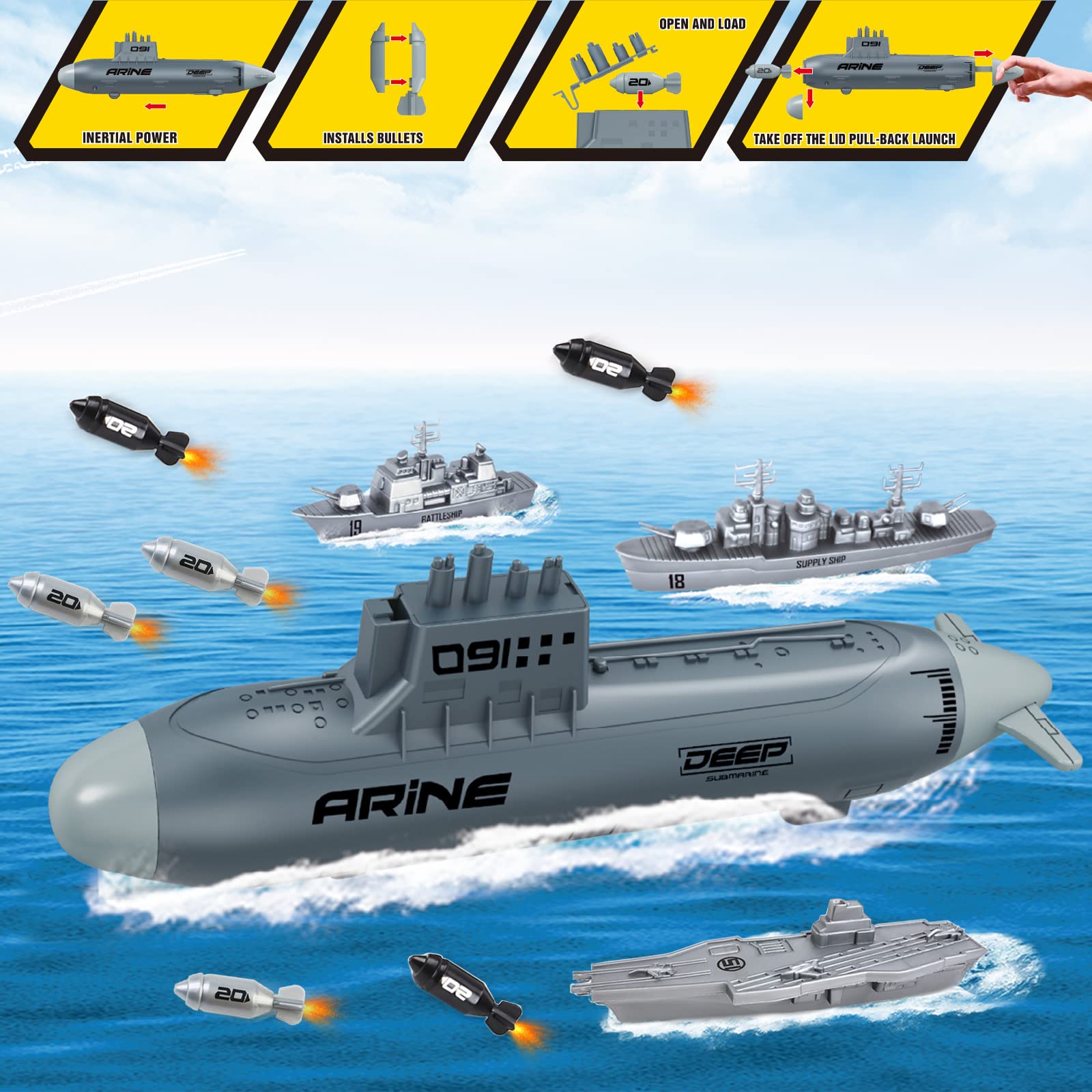 deAO three-battleships-pack adds nautical fleet depth to pretend battles.