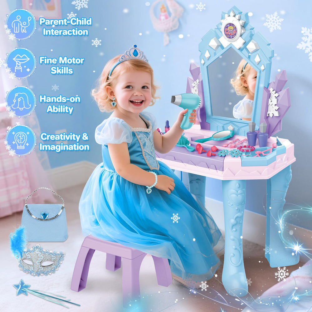 deAO Toddler Vanity Dress-Up Kit – complete set inspires creative play and confidence