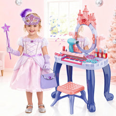 deAO toddler vanity stool for comfortable dress-up sessions