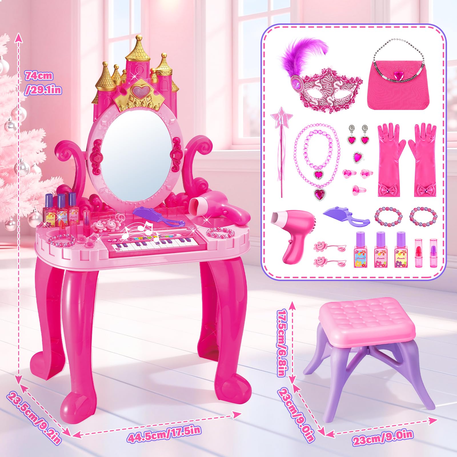 deAO toy nail polish set provides safe, washable pretend cosmetics for kids.