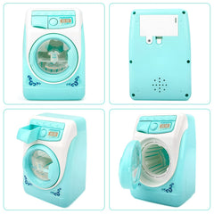 deAO washing machine toy fits dollhouse setups for immersive household play.