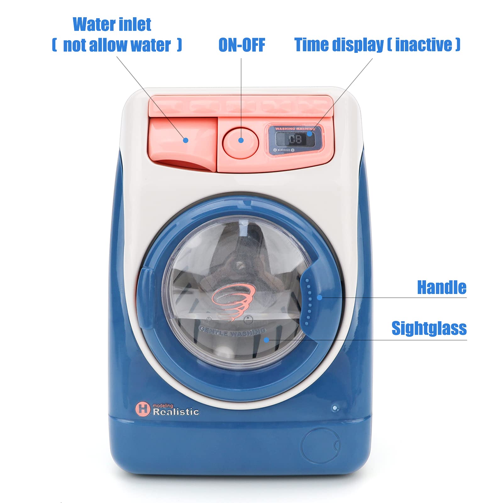 deAO washing machine toy lights illuminate playtime and engage children