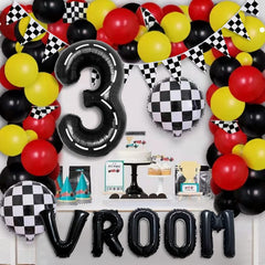Deapeick VROOM balloon set 16-inch enhances a speedy racing vibe