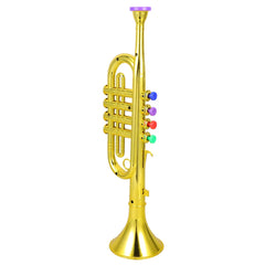 DEARMAMY safe plastic trumpet toy for family-friendly fun.