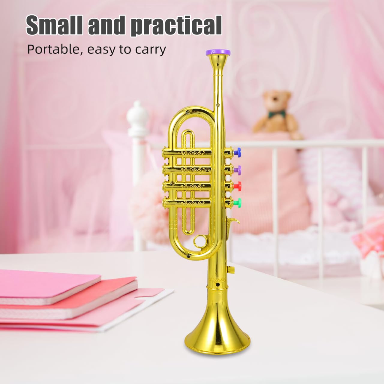 DEARMAMY easy-to-hold trumpet toy for quick play and sound.