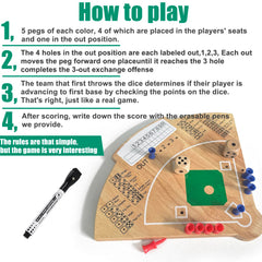 Deartisan Baseball Board Game detailed finish offers a smooth, splinter-free surface