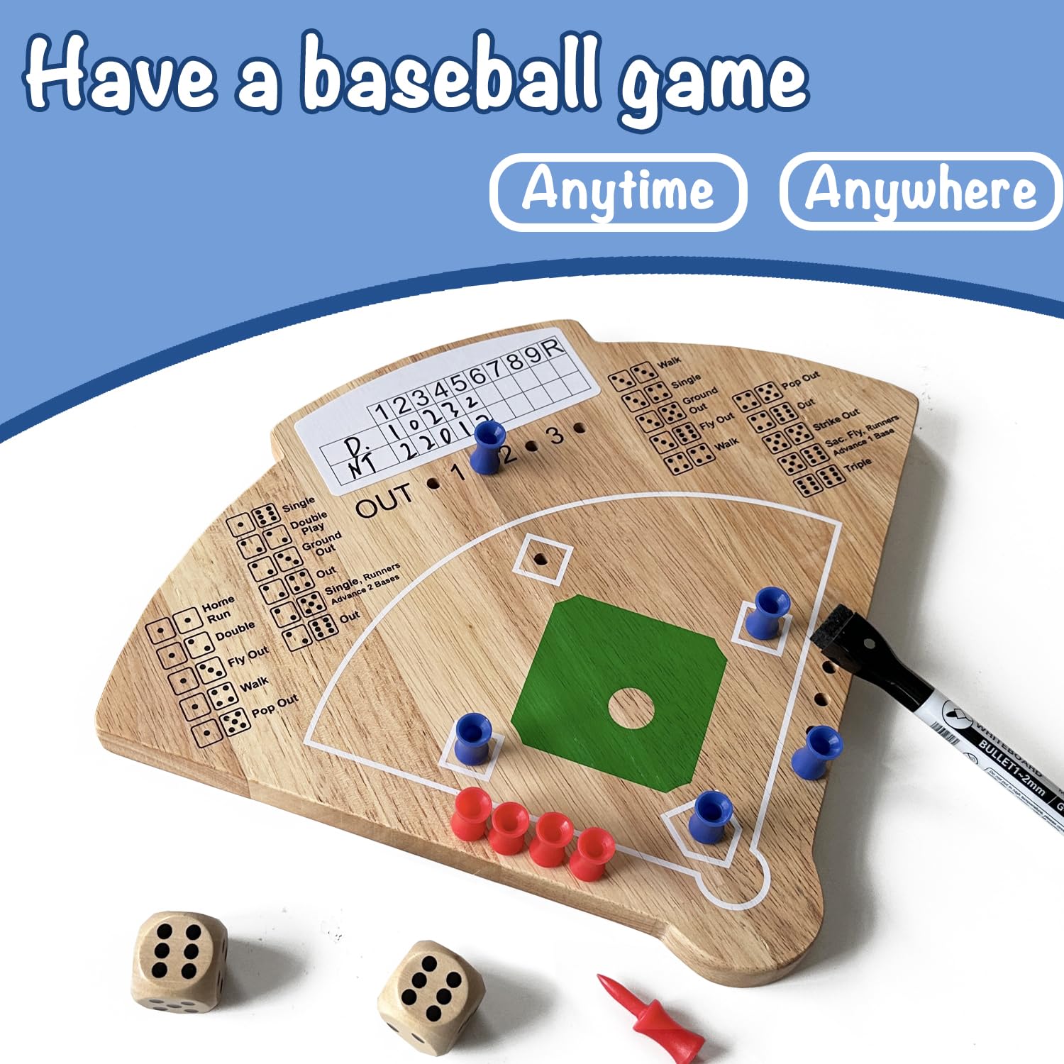 Deartisan Baseball Board Game travel-friendly design for on-the-go games