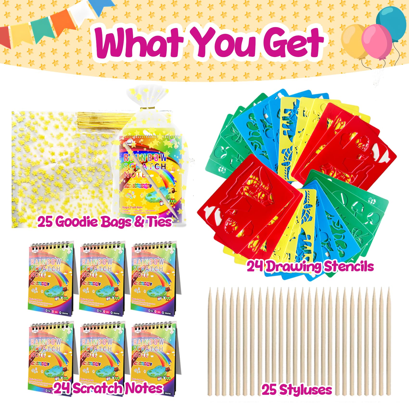 Decojoy scratch art stencils for reusable crafts