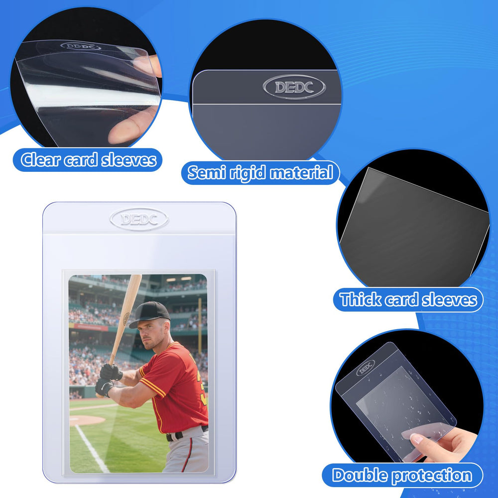 DEDC thick penny sleeve adds soft protection and dust resistance for cards.