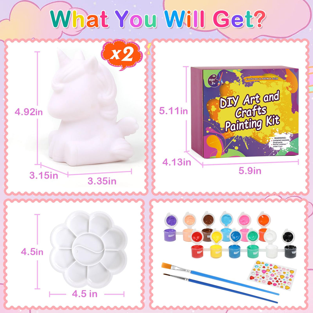 dededa Unicorn night light diamond stickers add sparkle to designs