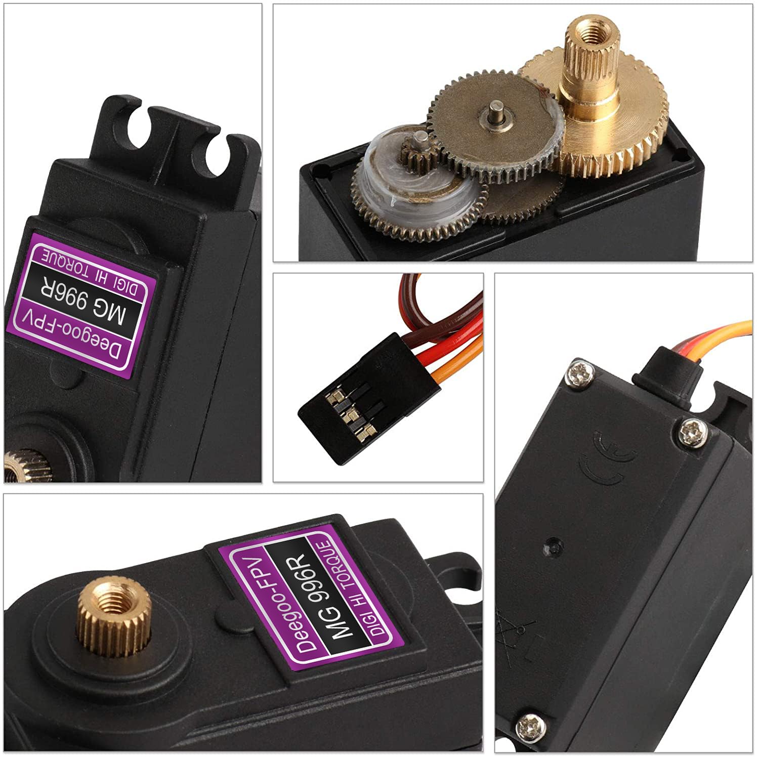 External power connection for stable operation of Deegoo-FPV MG996R