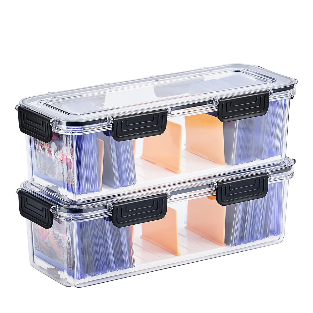 DEEIF toploader storage box outer view shows sturdy protection for cards.