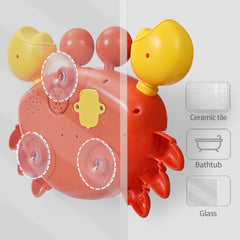 Deejoy Crab Bath Toy mounts securely with strong suction cups.