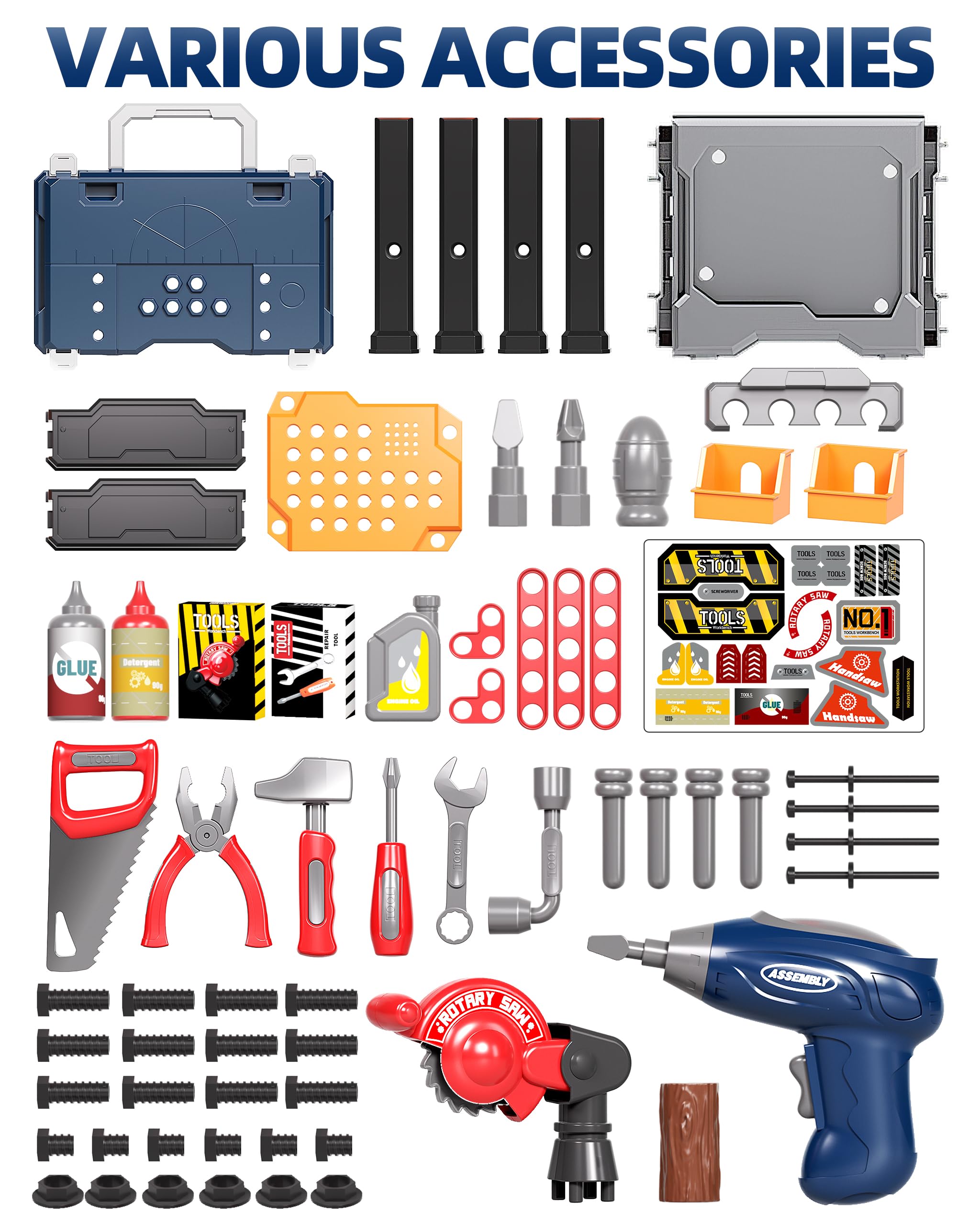 Deejoy Portable Workbench Carry Handle allows easy travel and quick cleanup.