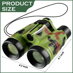 Deekin 16 toy binoculars camouflage back view, lightweight and easy to carry outdoors.