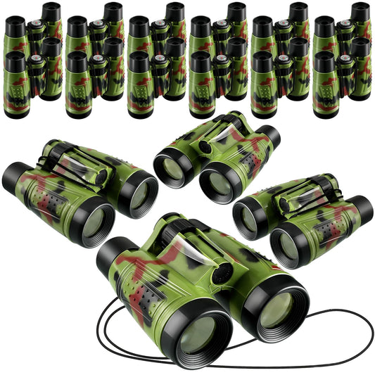 Deekin 16 toy binoculars camouflage front view, ideal for adventurous play and exploration.