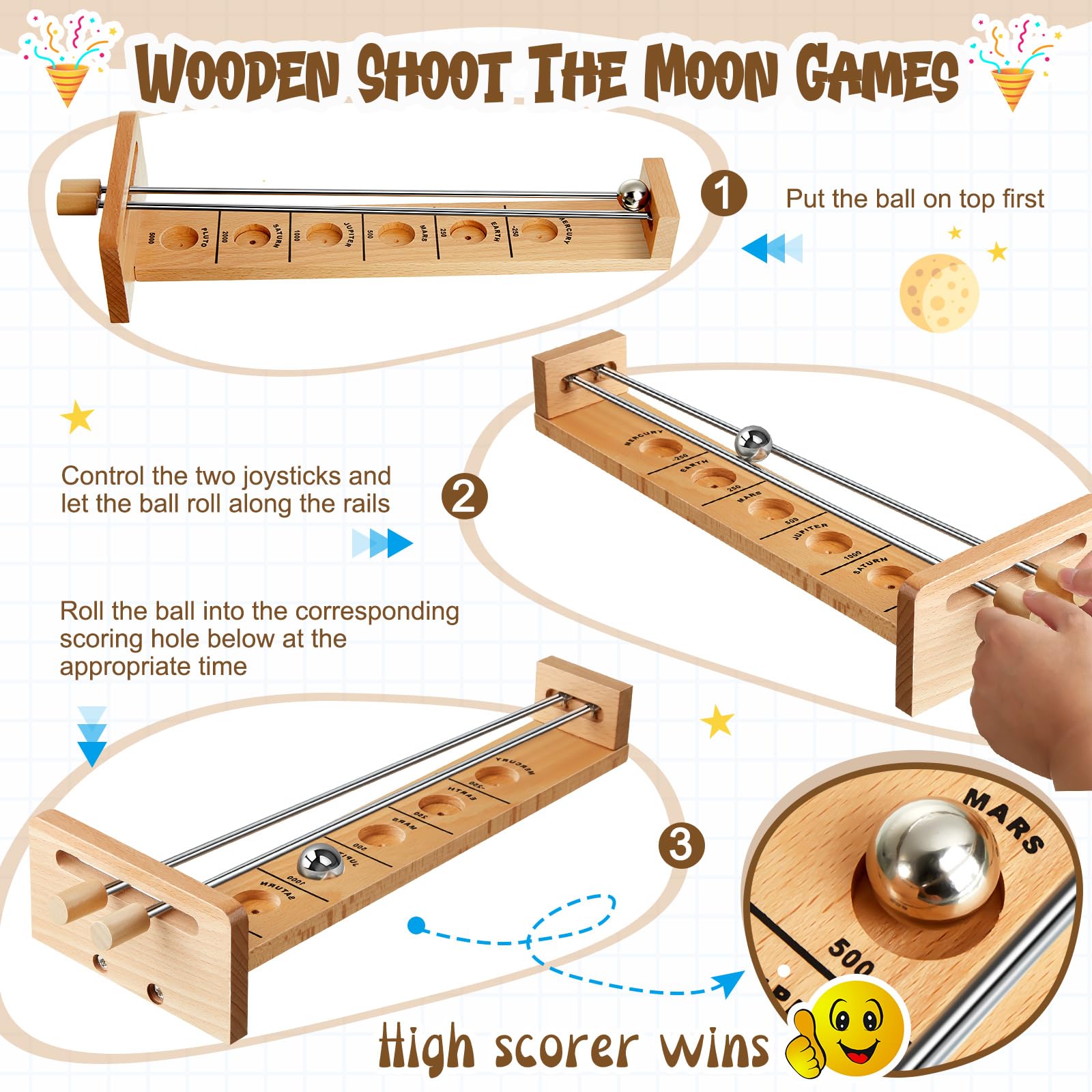 Deekin wooden tabletop games blend natural aesthetics with engaging play.