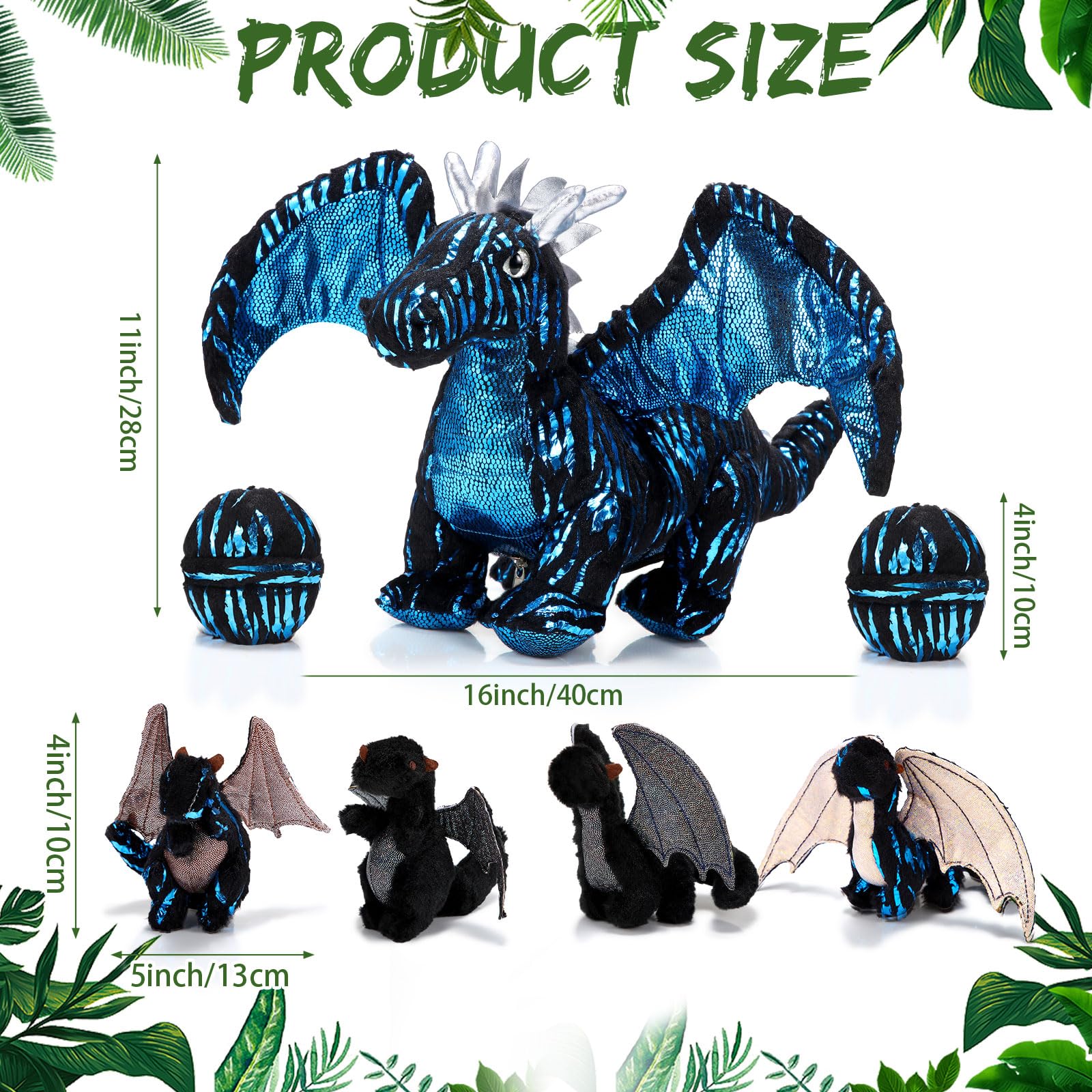 Deekin baby dragon plush 4-inch companions, perfect for travel and cuddles.