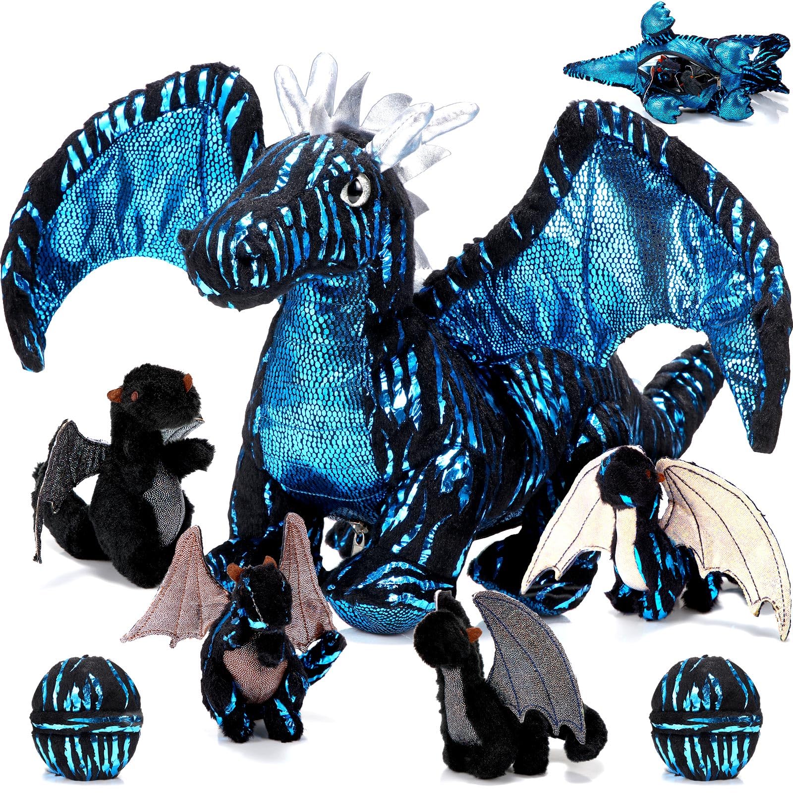 Deekin large dragon plush 16-inch figure, ideal for bedtime hugs and imaginative play.