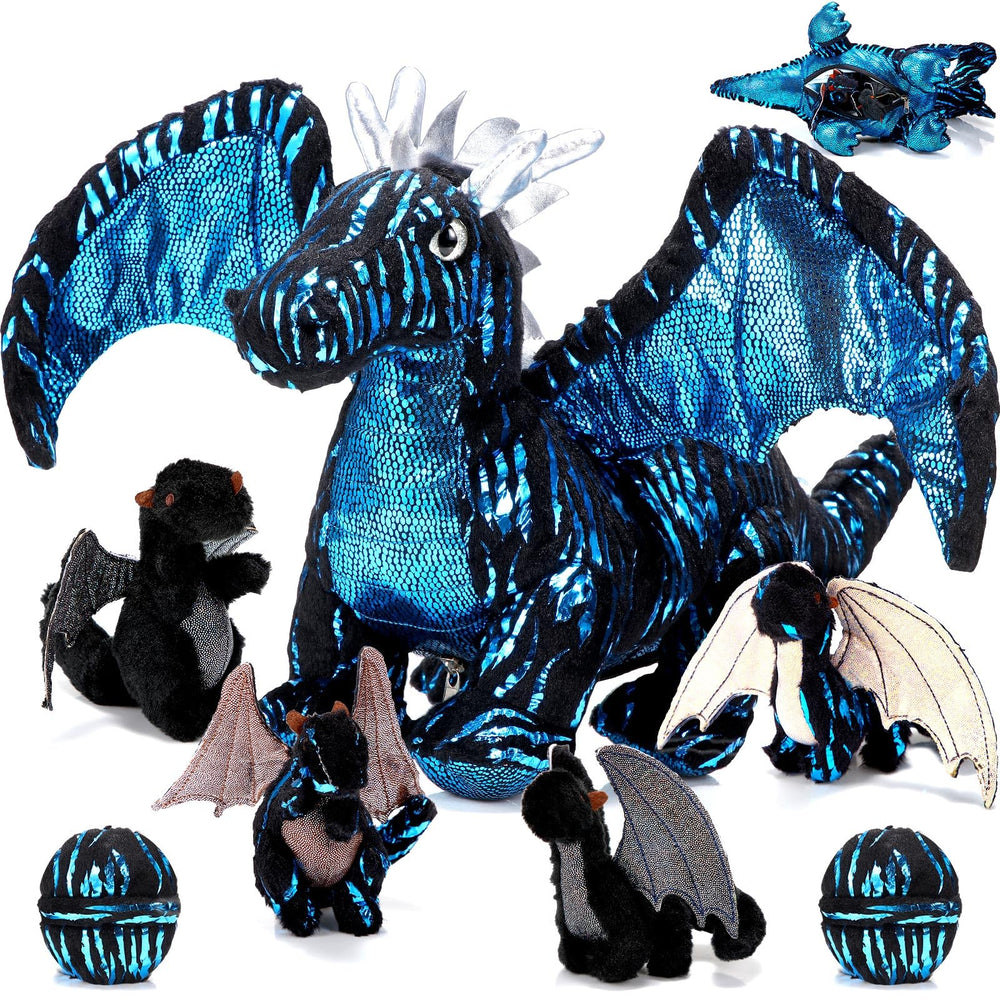 Deekin large dragon plush 16-inch figure, ideal for bedtime hugs and imaginative play.