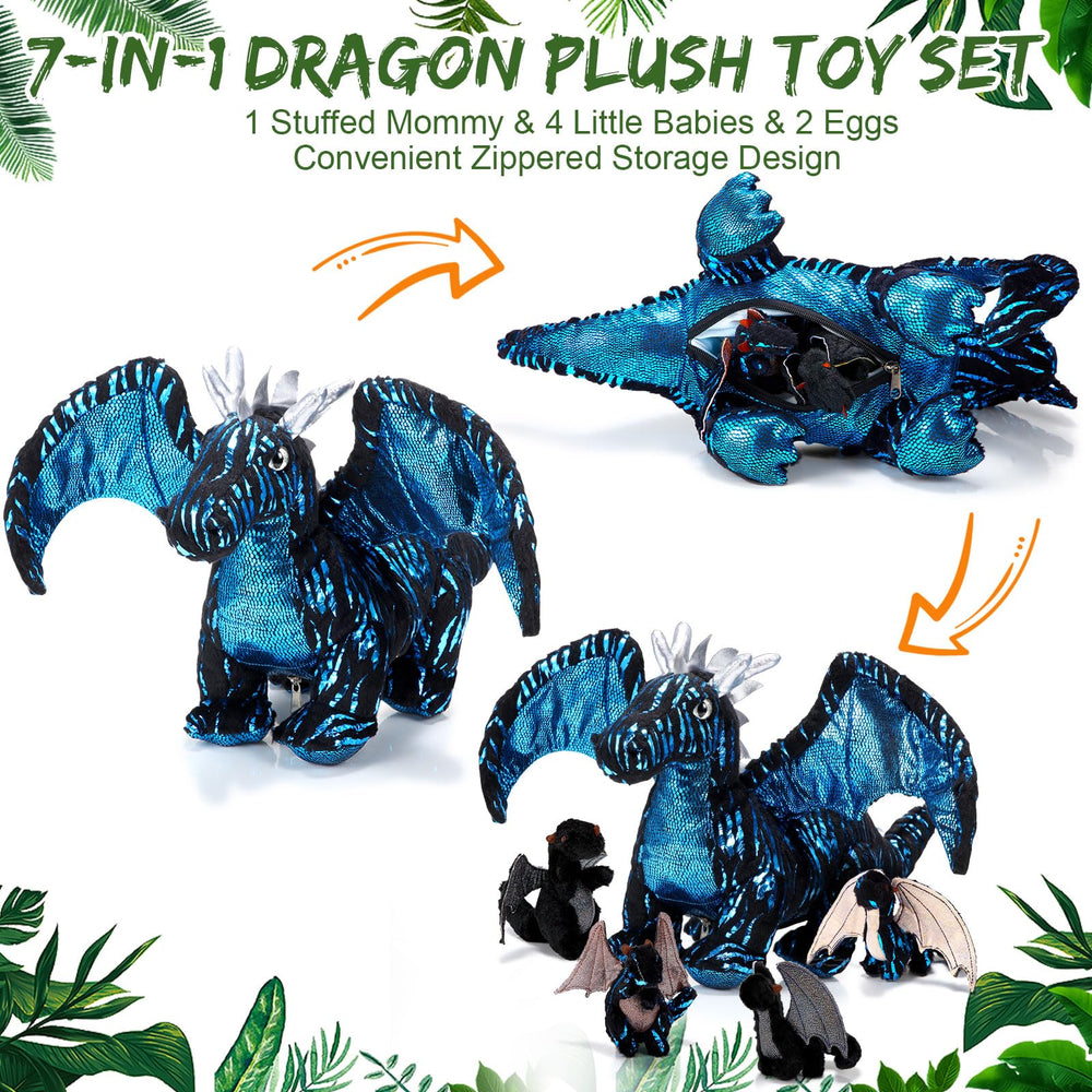 Deekin dragon with zipper belly, reveals cute hatchlings.