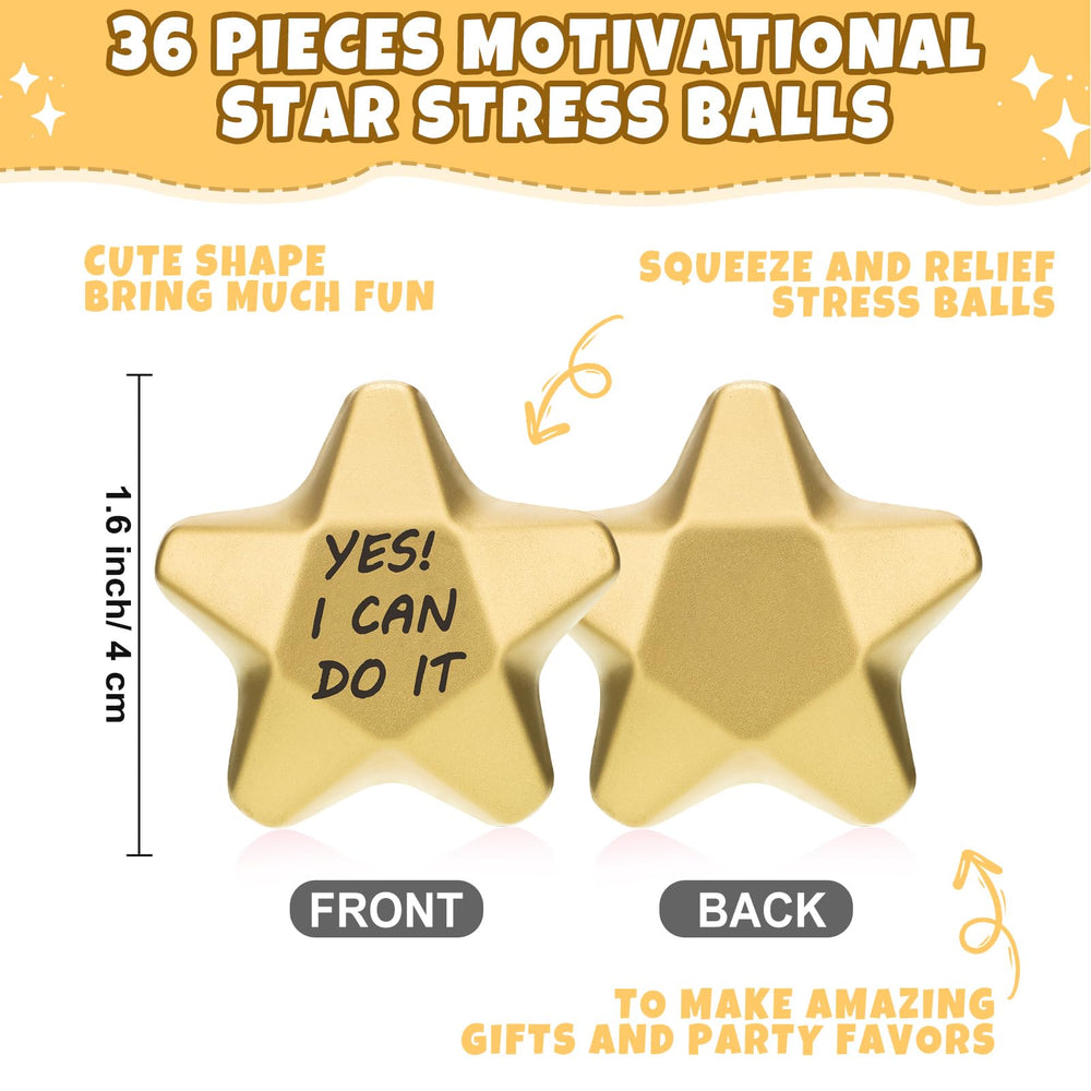 Deekin mini foam star stress ball in gold, easy to carry