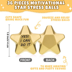 Deekin mini foam star stress ball in gold, easy to carry