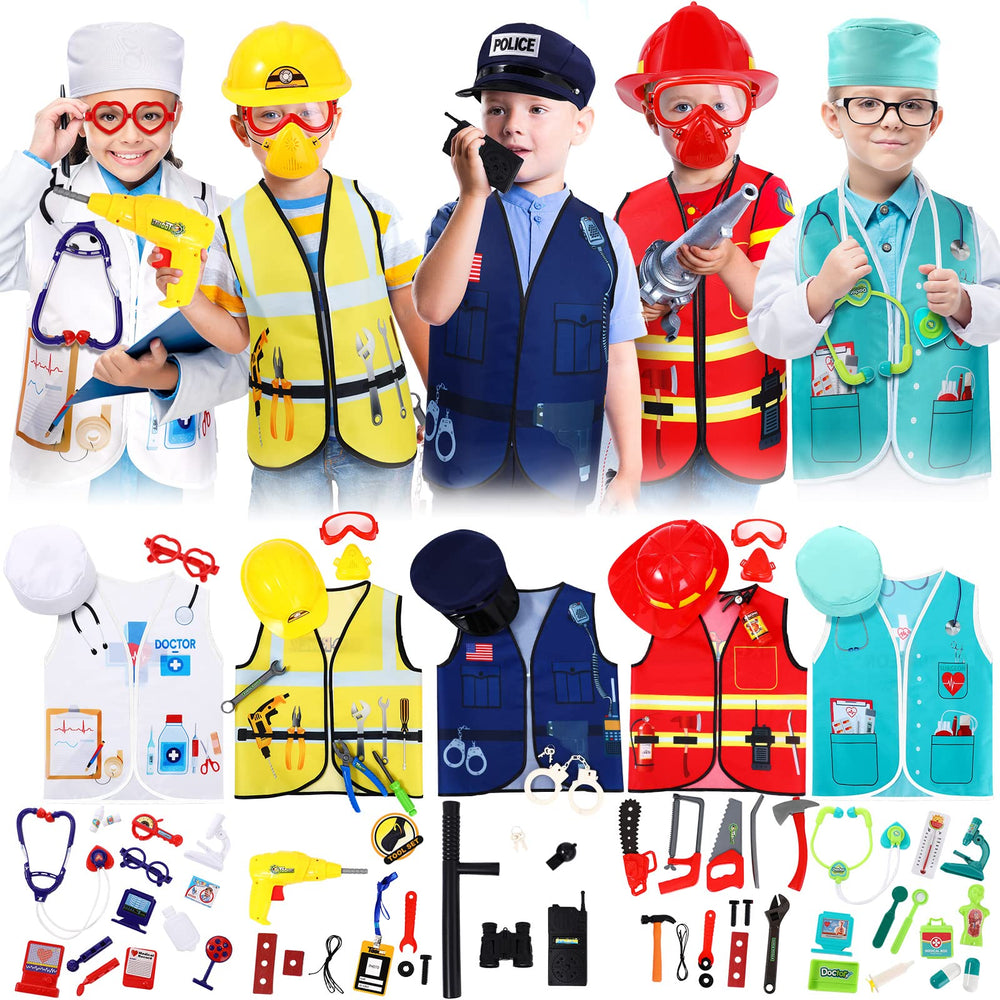 Deekin police costume set for imaginative play and role-play learning at home