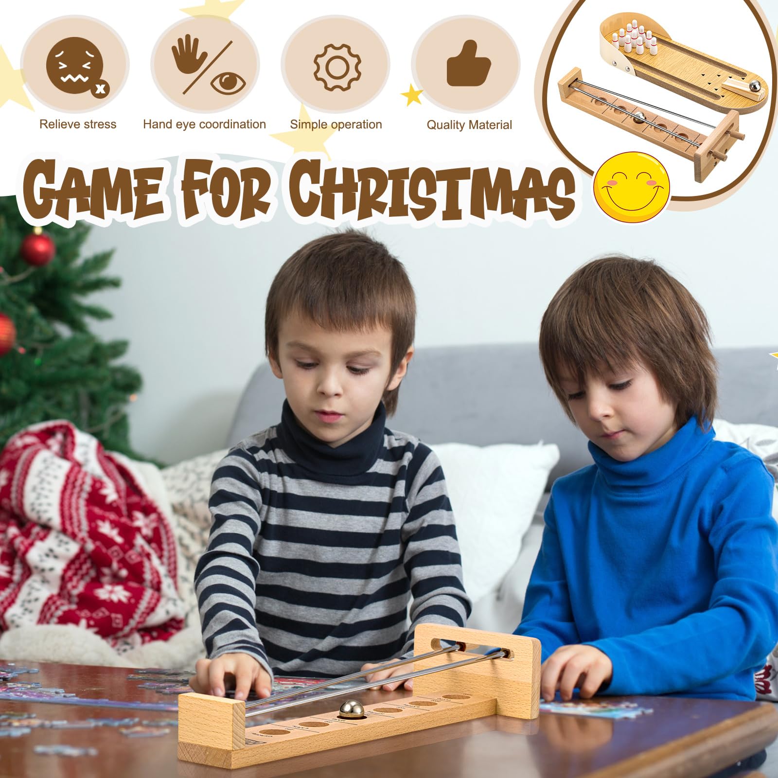 Deekin bowling game offers authentic dimensions for a satisfying tabletop experience.