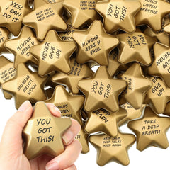Deekin star stress ball in gold for portable stress relief during study
