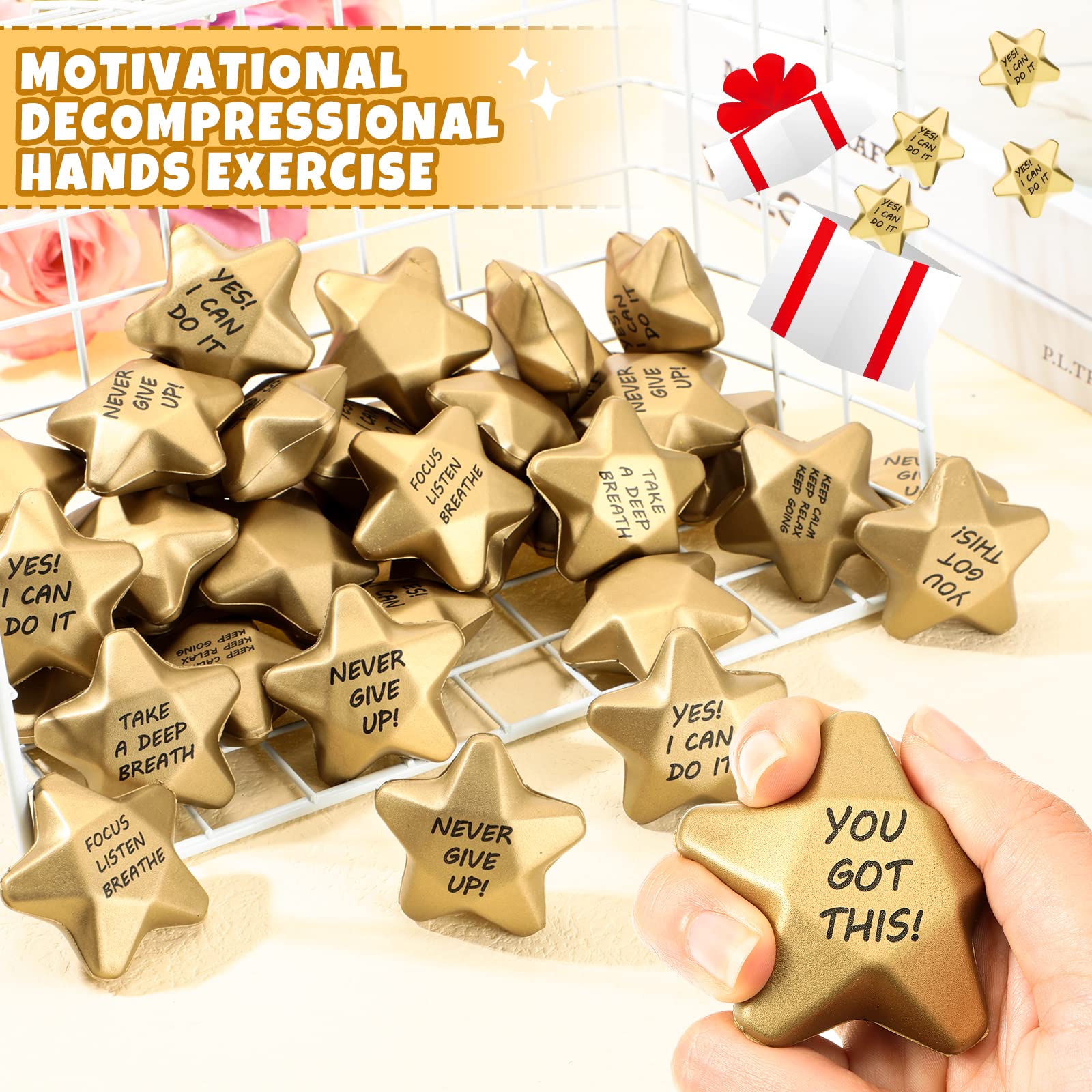 Deekin foam star stress ball on a desk for tension ease