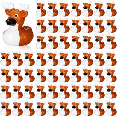 Deekin whitetail deer buck rubber duck, 2-inch size, ideal for festive decor.