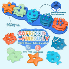 Deenwada shape-sorting bath toys to help kids learn shapes and colors