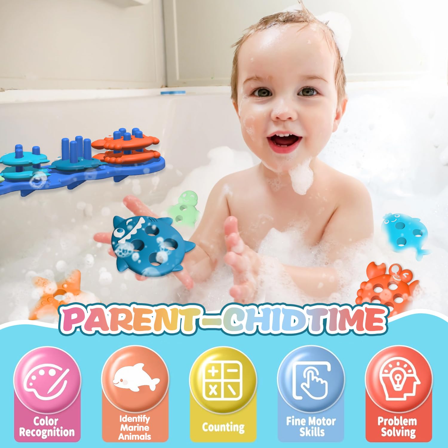 Deenwada toddler bath toys promoting early learning through play