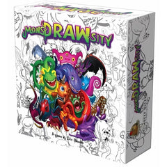 Deep Water Games MonsDRAWsity game box, quick setup for party nights and social fun.