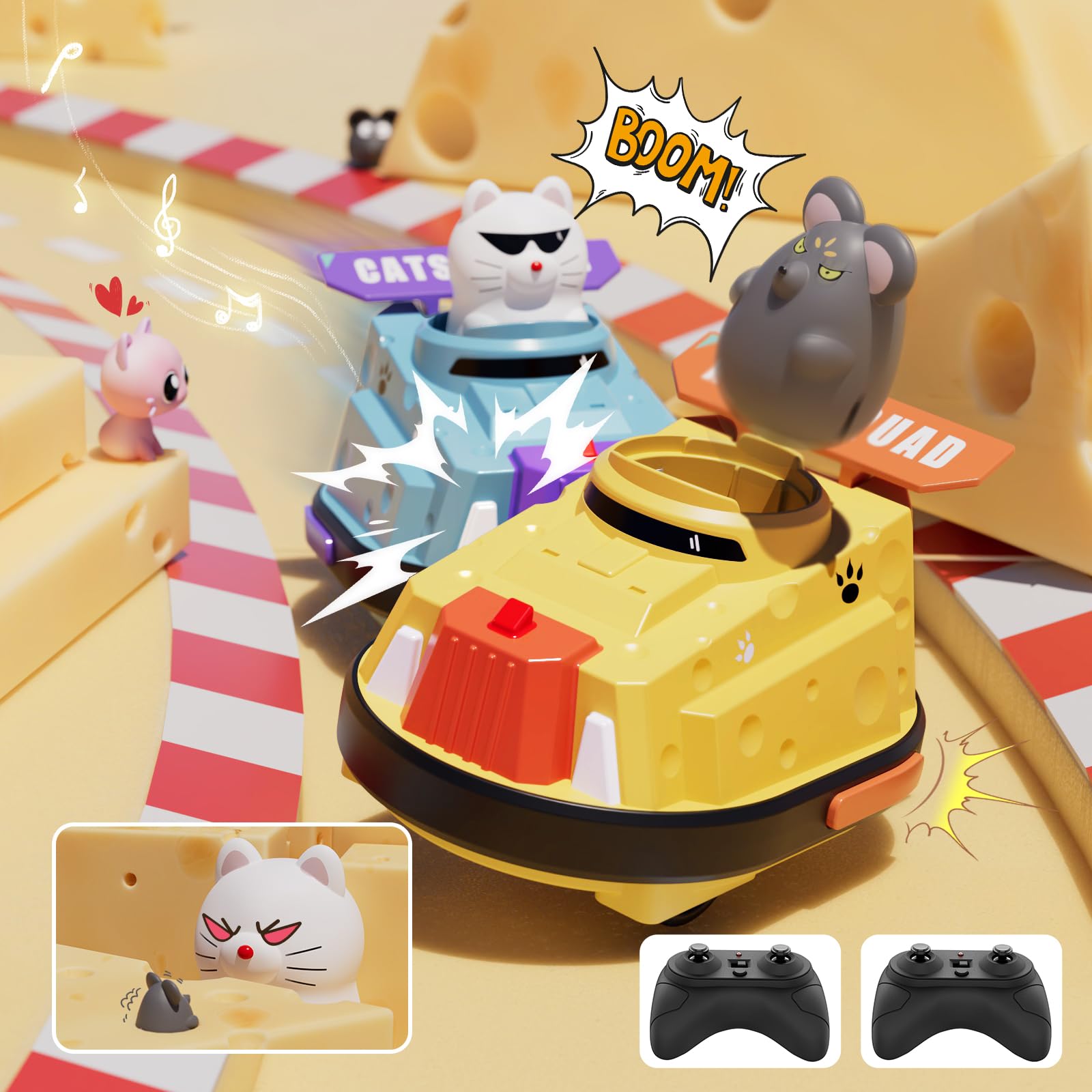deependo gift-ready 2-pack bumper cars for kids and adults on holidays.