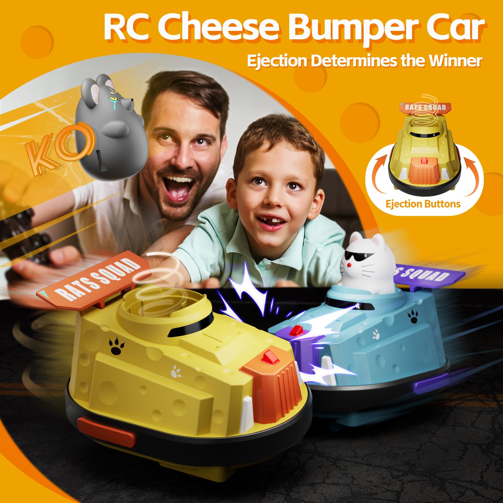 deependo rc bumper car with drifting ability for dynamic, kid-friendly battles.