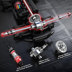 DEERC 1/14 dual 3S power batteries extend high-speed runs